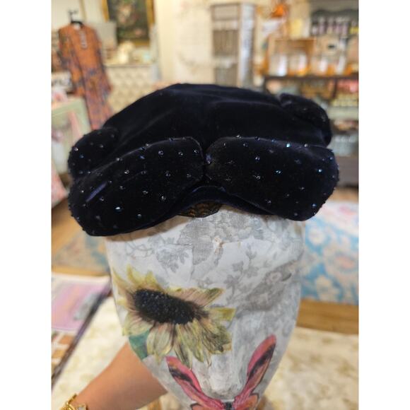 1940s Velour Hat Facisnator Vintage - Picture 5 of 15